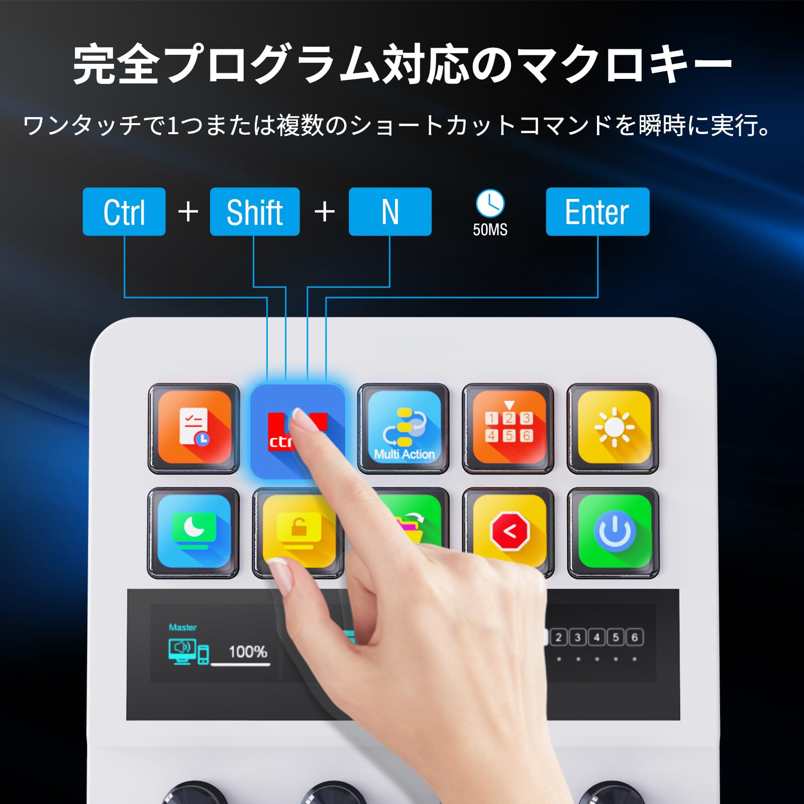 Amazon | ActionRing PCワークの効率化左手デバイス ライブ配信者向け